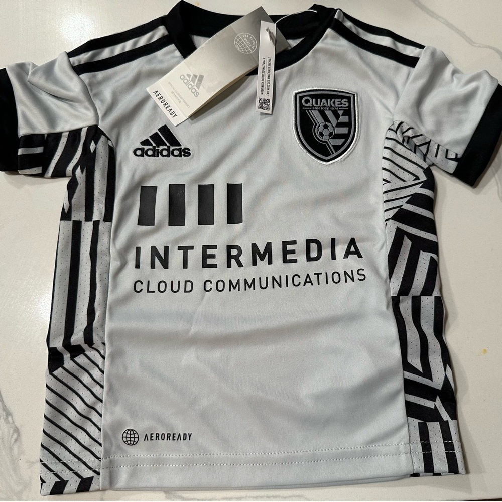 San Jose Quakes Adidas MLS Toddler Jersey Retails For $50
